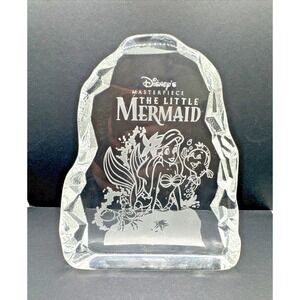 *RARE* Disney's Masterpiece The Little  Mermaid Etched Glass by Royal Collection
